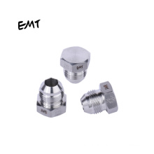 EMT 304 /316L  stainless steel carbon steel hydraulic hex JIC  npt male 74 degree cone pipe end plug